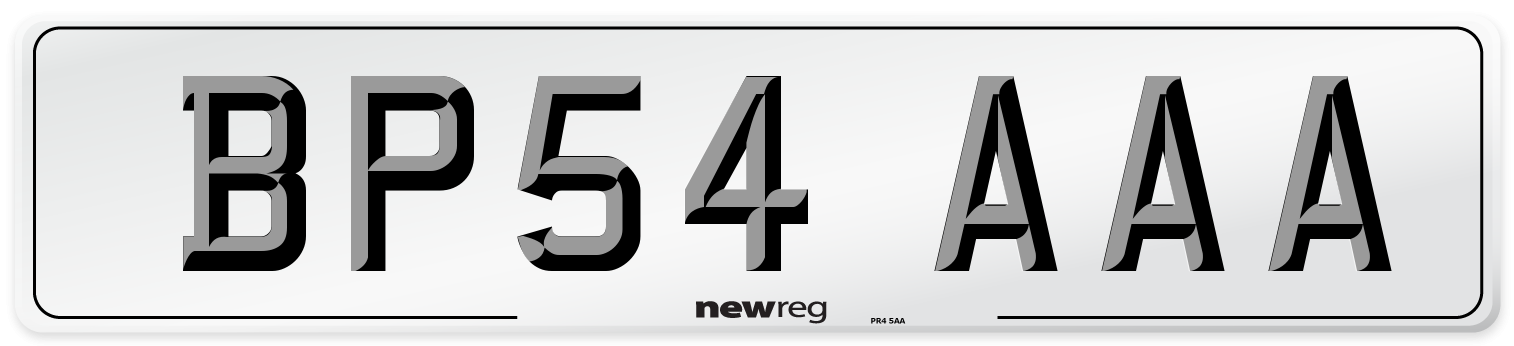 BP54 AAA Number Plate from New Reg